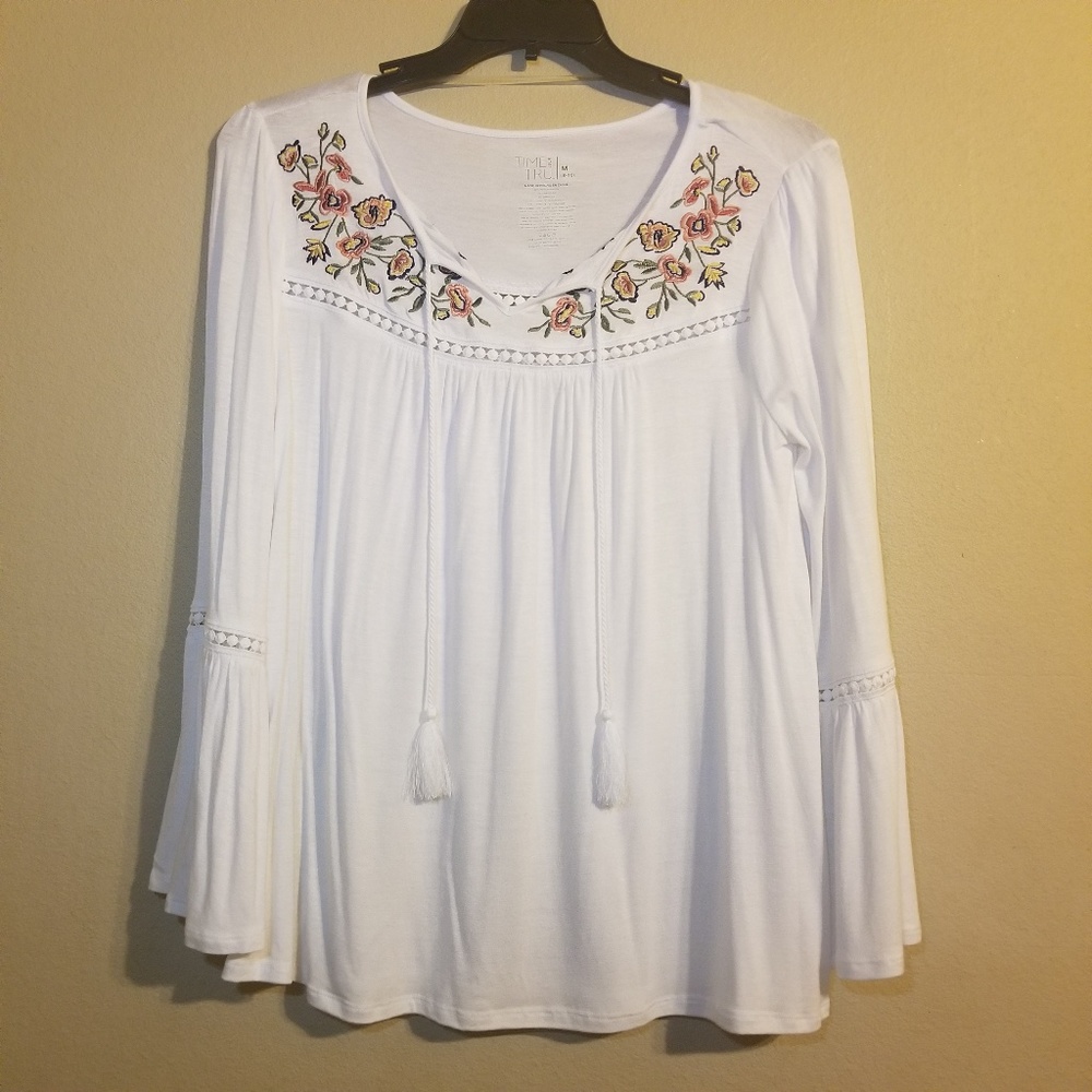 Time and Tru Peasant Top